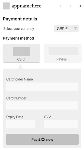 Payment Details Screen
